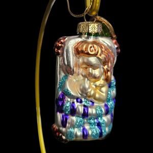 Vintage Sleeping Child Glass Christmas Ornament Attributed Thomas Pacconi